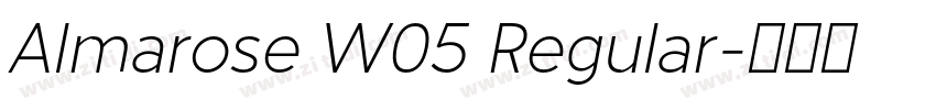 Almarose W05 Regular字体转换